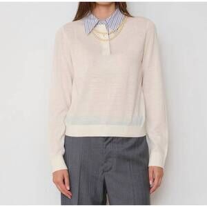 NEW WE-AR4 charlie long sleeve polo in cream